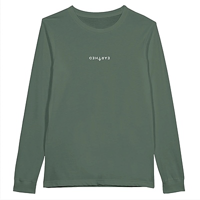 Long sleeved EARTHED T-shirt - Olive green
