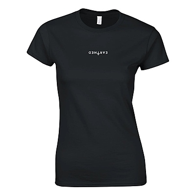 Womens EARTHED Classic Fit T-shirt - Black
